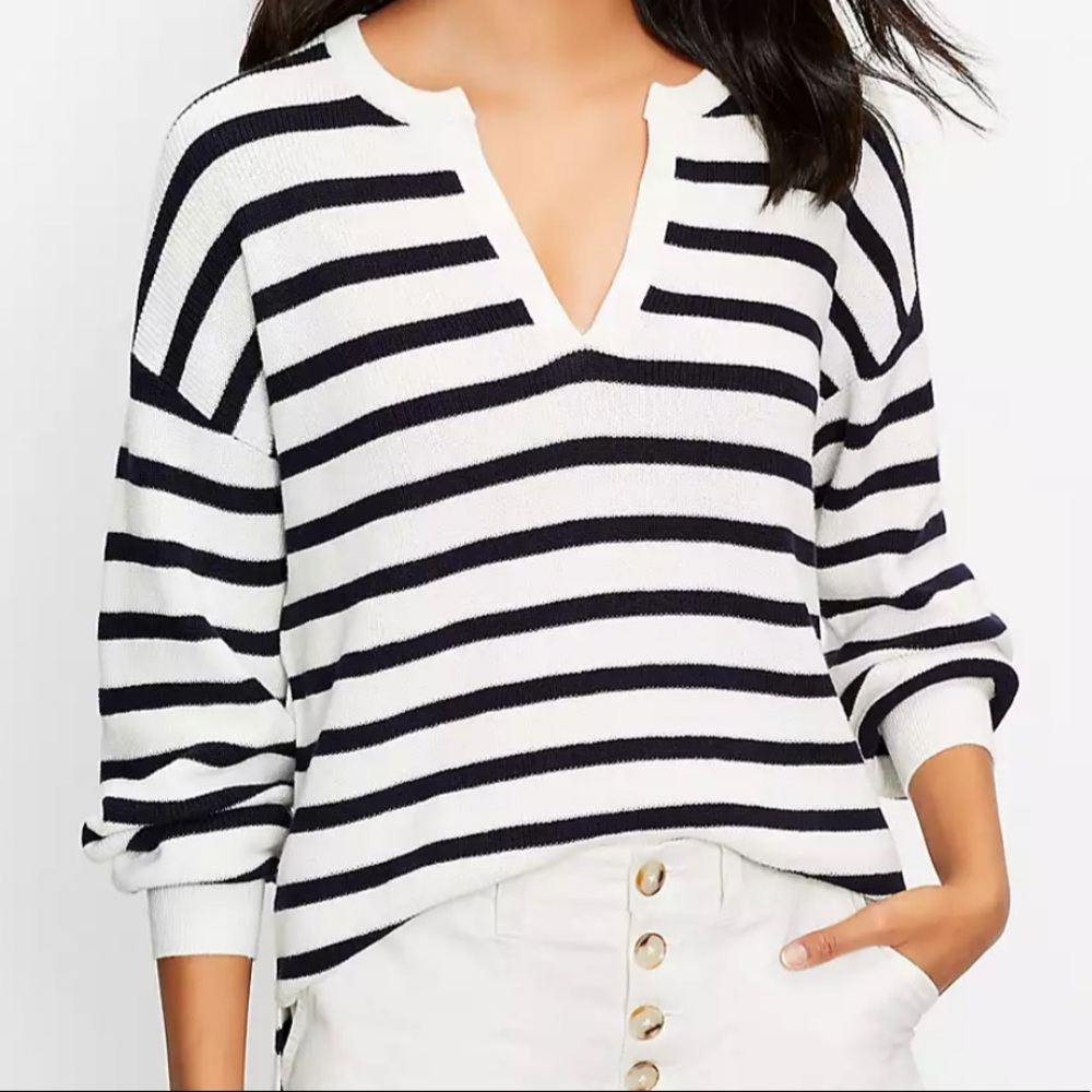 Like New Loft Lou & Grey Striped Sweater
